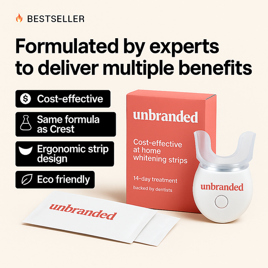 Unbranded™ Whitening Strips - Crest Alternative | Same Formula + Half The Price